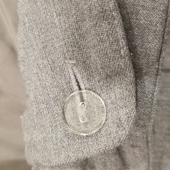 💕ANN TAYLOR💕 Curvy Trouser Pants Relaxed Straight Leg High Rise ~ Grey 10 - Picture 6 of 8